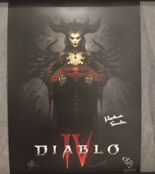 Diablo 4 Poster Signed By Devs From Blizzcon 2019