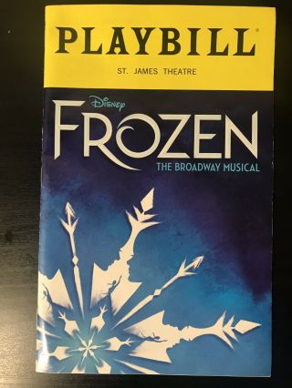 Frozen The Musical Broadway Playbill Caissie Levy Patti Murin Jelani.