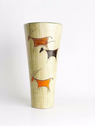 Mid Century Modern Raymor Bitossi Aldo Londi Stambecchi Ibex Vase 3
