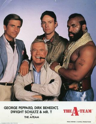 Dirk Benedict George Peppard Mr T The A - Team Cast 1984 Nbc Tv Photo