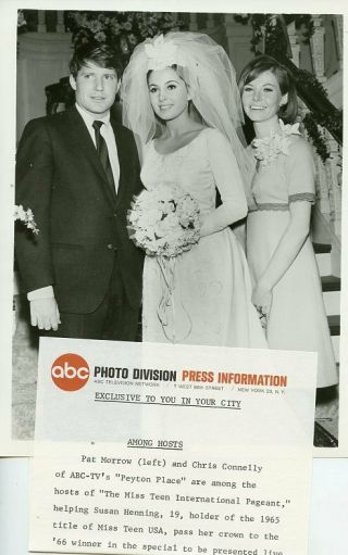 Barbara Parkins Bride Pat Morrow Chris Connelly Peyton Place 1966 Abc Tv Photo