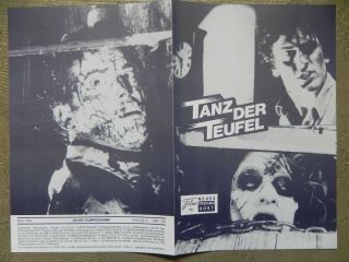 Evil Dead 1981 German Program Sam Raimi Bruce Campbell Ellen Sandweiss