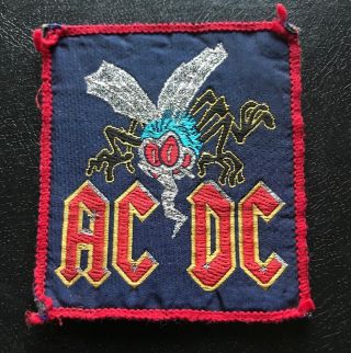 Ac/dc ‘fly On The Wall’ Vintage Cloth Patch Rare 1980’s Heavy Metal