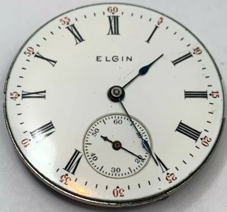 Elgin Grade 354 Pocket Watch Movement Model 2 0s 15j Hunter Ticking F2637