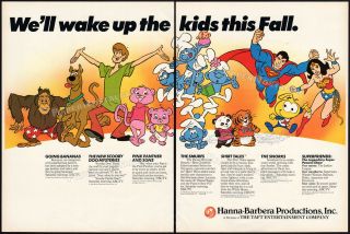Hanna - Barbera_original 1984 Trade Ad / Poster_scooby Doo_snorks_superfriends