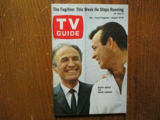 Aug.  19,  1967 Tv Guide Maga (the Fugitive/zohra Lampert/david Janssen/barry Morse