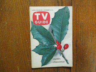 Dec.  23,  1961 Tv Guide Mag (christmas Issue/oliver J.  Dragon/lassie/frank Mcgrath