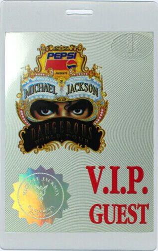Michael Jackson 1992 Laminated Backstage Pass Vip
