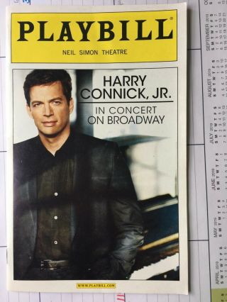 Broadway Playbill Program Harry Connick Jr In Concert Neil Simon Theater