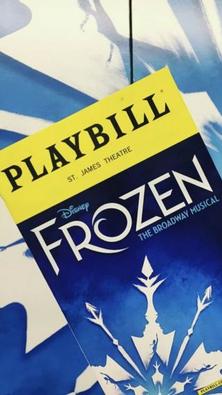 Disney Frozen Playbill Broadway Ny Musical 2018 St James Theatre Elsa Olaf Anna