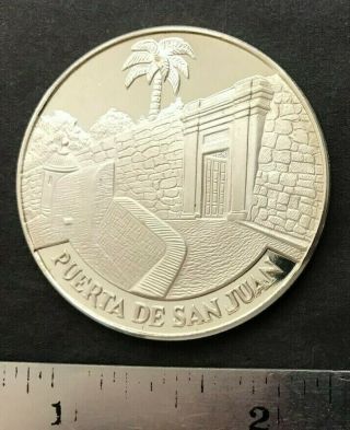 Puerto Rico 1980s Monumentos Historicos De Pr,  Medallas Conmemorativas,  Plata