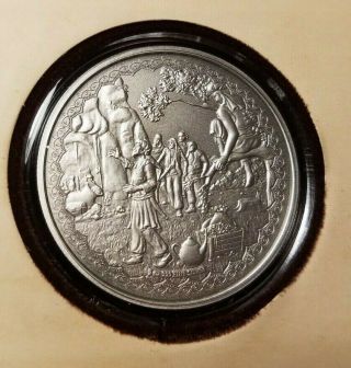 2019 Niue Islands $2 Ali Baba & The Forty Thieves 1 Oz Silver Antique Finish 143
