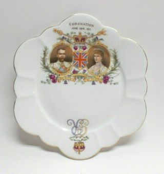 Shelley Fine Bone China Tea Ware King George V Coronation Plate 1911 A784 Ml