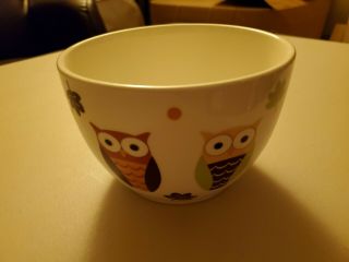 Pier 1 Imports,  Cereal Bowl,  With Color Owl,  For Use In Autumn