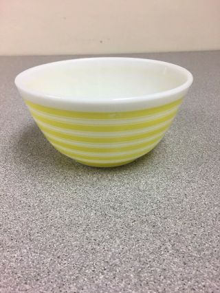 Vintage Pyrex Yellow Stripes 402 Mixing Bowl 1 1/2 Quart