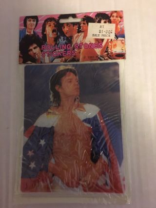 1983 Rolling Stones Puffy Stickers Sheet Mick Jagger Ex