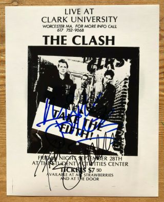 Mick Jones & Paul Simonon Signed Photo 10x8 " - The Clash - Autographs