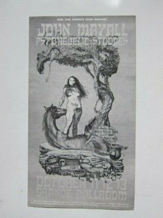 Stooges John Mayall Grande Ballroom Postcard 1968