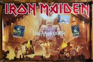 Iron Maiden Live After Death Rare Promo Poster 1985