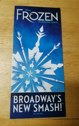 Frozen - Broadway Musical - Brochure - York City