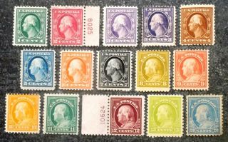 Buffalo Stamps: Scott 498//515 Washington/franklin,  H/og & F/vf,  Big Cv