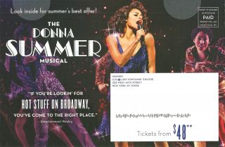Donna Summer " Summer - The Donna Summer Musical " Broadway Promotional Brochure