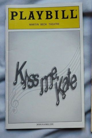 September 2001 Martin Beck Theatre Playbill Kiss Me Kate