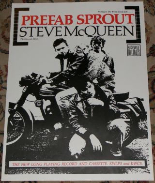 Prefab Sprout Steve Mcqueen Large Record Company Promo Poster Approx 60cm X 45cm