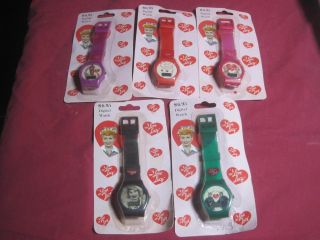 Complete Set Of 5 I Love Lucy Cbs Digital Watches - In Packaging