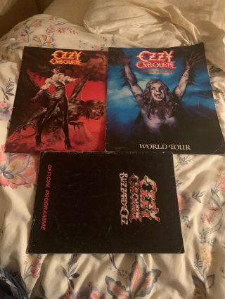 Ozzy Osbourne Ultimate Sin World Tour Bark At The Moon Ans Blizzard Programmes