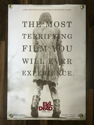 Evil Dead Movie Film Double Sided Theatrical Poster 27x40 D/s 2013 Jane Levy