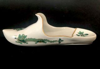 Rare Meissen porcelain Green Dragon Large Size Paperweight Shoe 2