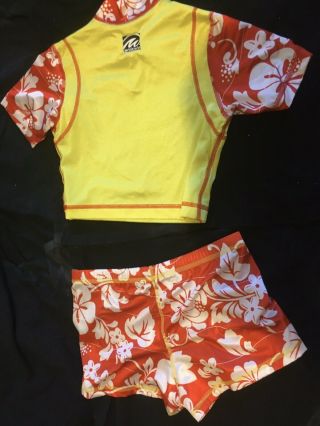 Baywatch Hawaii Screen Worn Yellow & Hibiscus Swimsuit Brandy Ledford Aka Dawn 2