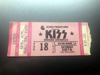 Kiss / England Concert Ticket Stub August 18,  1979 Baton Rouge Louisiana