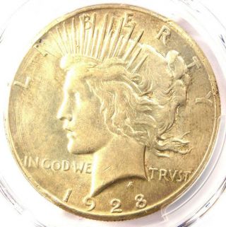 1928 Peace Silver Dollar $1 - Pcgs Au Details - Rare 1928 - P Key Date Coin