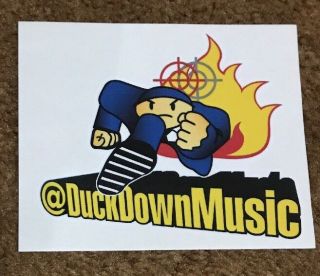 Duck Down Music Running Man Logo Clear Decal 4” X 3” Boot Camp Clik Sean P