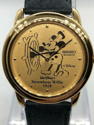 Seiko Mickey Mouse Steamboat Willie1928 Disney Watch 7n00 - 7a89