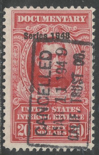 U.  S.  Revenue Documentary Stamp Scott R504 - $20.  00 Issue Of 1948