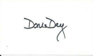 Doris Day Hand Signed Autographed Card