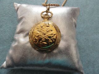 Vintage Arnex 17 Jewels Incabloc Swiss Mechanical Wind Up Necklace Pendant Watch