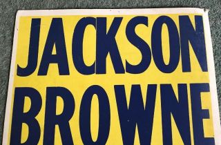 Jackson Browne - Los Angeles Asylum Records Promo Ad For Concert.  Vintage 3