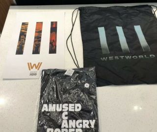 Sdcc 2019 Hall H Exclusive Westworld Merchandise T - Shirt Bag Poster - Large