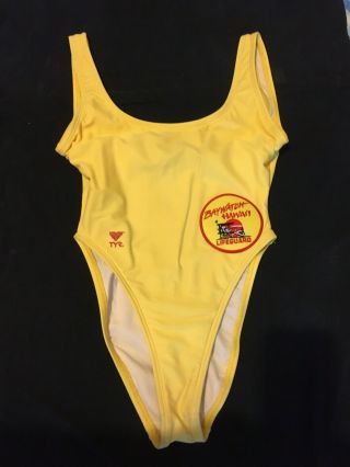 Baywatch Hawaii Screen Worn Yellow Swimsuit Brandy Ledford Aka Dawn Masterson