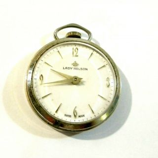 Vintage Swiss Made Lady Nelson Pendant Watch - Wind Up - Not