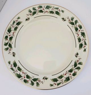 Share The Joy Vintage Fine China Japan Holly Leaves Christmas 10 " Dinner Plate
