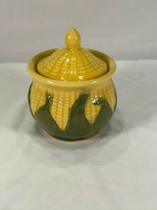 Vintage Shawnee Pottery Corn King 78 - Sugar Bowl With Lid