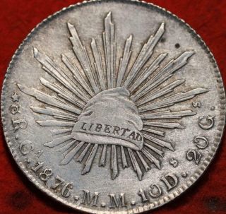 1876 Mexico 8 Reales Silver Foreign Coin