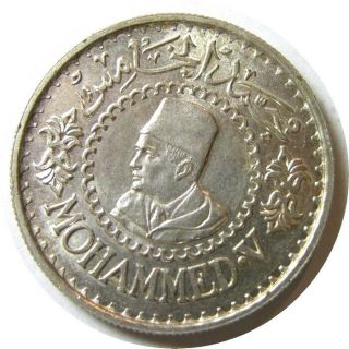 Elf Morocco 500 Francs Ah 1376 Ad 1956 Silver