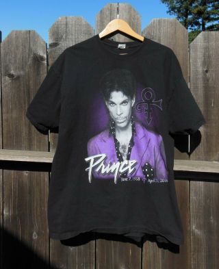 Prince T Shirt / Purple Rain Rip Memorial Pop Diva Music Rock Band Black Cotton