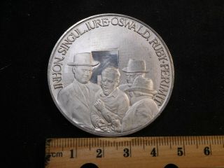 A4 Germany 1963 Silver Jack Ruby / Lee Harvey Oswald Medal 50mm